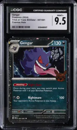 2024 POKEMON TRICK OR TRADE BOOSTER COSMOS HOLO #57 GENGAR CGC 9.5 - Image 1
