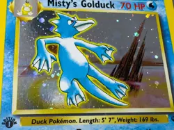 NM 1st Edition Misty's Golduck Holo Gym Heroes 12/132 Pokemon TCG Vintage WotC - Image 3