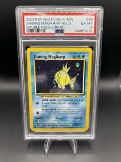 Shining Magikarp 66/64 ❗ Double Holo Error ❗ Neo Revelation Pokemon TCG - PSA 6 - Image 1