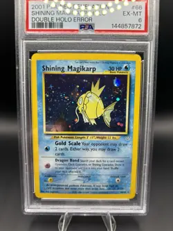 Shining Magikarp 66/64 ❗ Double Holo Error ❗ Neo Revelation Pokemon TCG - PSA 6 - Image 2