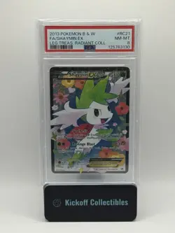 PSA 8 Shaymin Ex RC21 2013 Pokemon Legendary Treasures Radiant Collection - Image 1