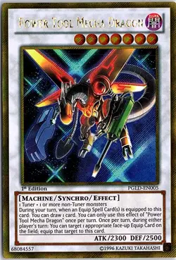 Power Tool Mecha Dragon Gold Secret Rare Premium Gold PGLD-EN005 LP - Image 1