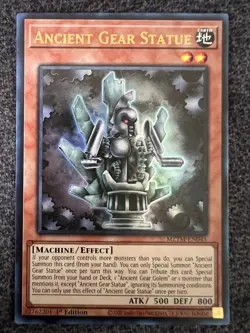 Yugioh Ancient Gear Statue MZTM-EN045 Ultra Rare 1st Edition NM - Image 1