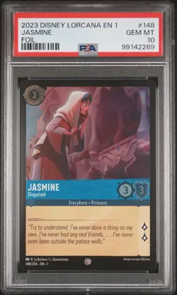 PSA 10 - 2023 Disney Lorcana En 1-The First Chapter 148 Jasmine | Foil - Image 1