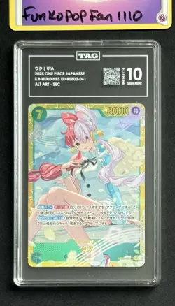 TAG 10 Gem Mint Uta EB03-061 SEC One Piece Card Heroines Edition Japanese - Image 1