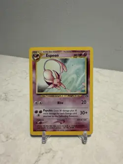 Espeon Holo Rare 1/75 Neo Discovery WOTC Pokemon Card 2001 - Image 1