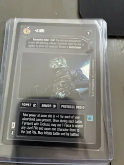 4-LOM Star Wars CCG Rare Dagobah/ Star Wars CCG . Rare Card Never Played - Image 1