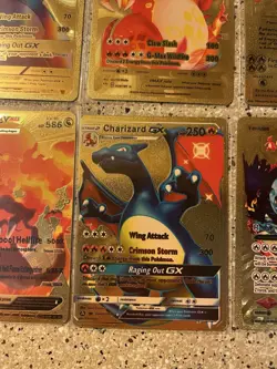 Pokemon Charizard Textured Gold Foil Fan Art Pokemon ( Lot Of 8 Cards)￼ - Image 4
