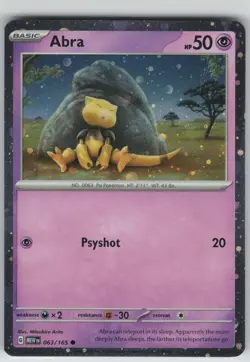 Abra - (Cosmos Holo) Promo Miscellaneous Cards & Products 063/165 NM - Image 1