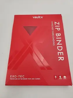 9 Pocket Trading Card Binder, 360 Cards, Exo-Tec Material, 20 Pages, TCG Red - Image 1