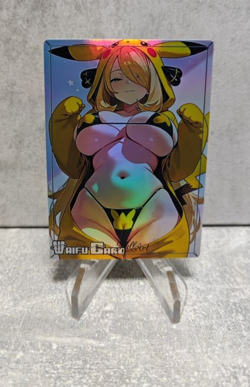 Cynthia Trading Card Waifu Goddess Story Anime Girl holo Karte Manga Full Art - Image 1