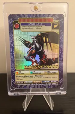 WarGreymon ST-84 Digimon 2001 Holofoil Bandai Card LP A - Image 1