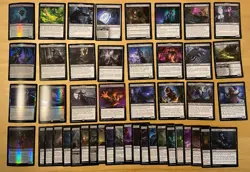 MTG Lot Of 46 Battle For Baldur’s Gate BLACK Cards Including FOILS - Image 1