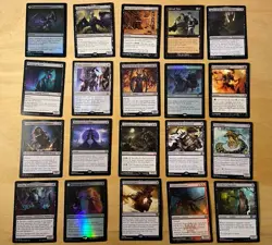Magic The Gathering Lot Of 20 Black Cards Including Rares and Mythics NM - Image 1