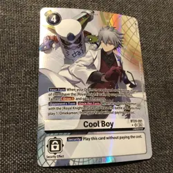 Cool Boy Alt Art BT20-091 SR Over the X Digimon Card English - Image 2