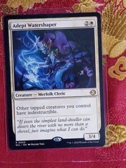 Adept Watershape Lorwyn Eclipsed Magic The Gathering MTG white rare merfolk card - Image 1