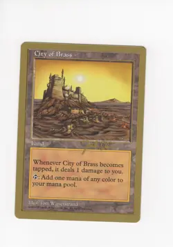 City of Brass Gold Border Seattle LP MTG Magic the Gathering 1 - Image 1