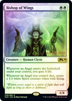 1x Bishop of Wings - Foil Moderate Play MTG Magic - Kid Icarus - - Image 1