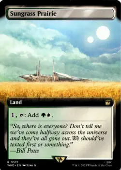 MTG Sungrass Prairie (Extended Art) Normal NM Doctor Who Magic - Image 1