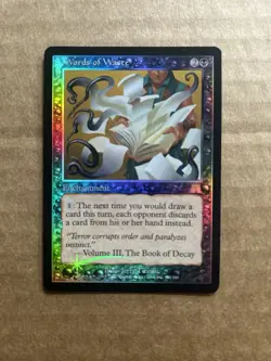 Wizards of the Coast Magic: The Gathering Words of Waste Foil Black Enchantment - Image 1