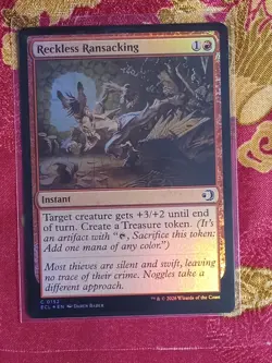 FOIL Reckless Ransacking Lorwyn Eclipsed Magic The Gathering MTG Red Instant - Image 1