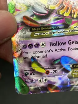 Pokemon M Gengar EX XY166 Promo Full Art Mega Evolution English Damaged HP - Image 4