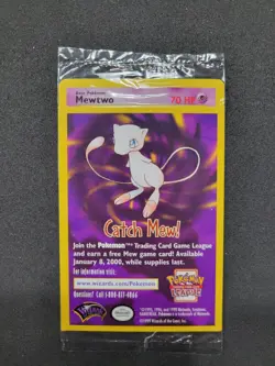 NM SEALED 1999 Pokemon WB First Movie Black Star Promo Mewtwo WOTC #3 - Image 2