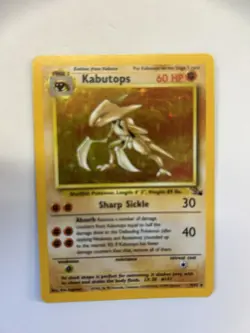 Pokemon TCG Kabutops Fossil 9/62 Holo 1999-2000 Wizards Base Set Copyright Holo - Image 1