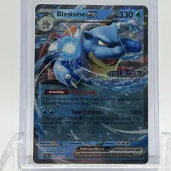 Pokemon TCG Stellar Crown Blastoise ex #030/142 Stamped Promo NM - Image 1
