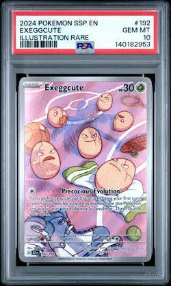 2024 POKEMON SSP EN-SURGING SPARKS ILLUSTRATION RARE #192 EXEGGCUTE PSA 10 - Image 1