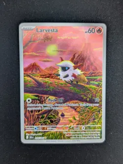 Pokemon TCG Larvesta 099/086 Secret Rare Black Bolt - Image 1