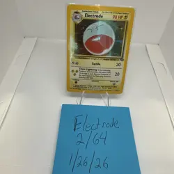 Pokemon TCG Electrode Jungle 2/64 Holo Unlimited Holo Rare LP/MP - Image 1