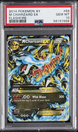 2014 POKEMON XY FLASHFIRE #69 M CHARIZARD EX PSA 10 - Image 1