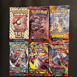 Pokemon TCG Booster Pack Bundle (6 Packs) Factory Sealed - Image 1