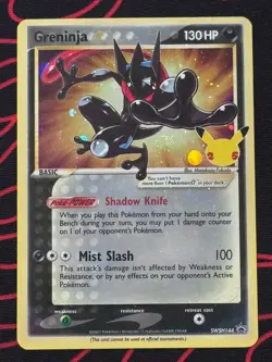 Pokemon Greninja Star SWSH144 Sword & Shield Promo Holo 130 HP Mist Slash - Image 1