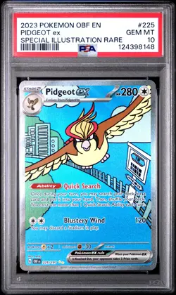 Pidgeot Ex Pokemon Obf En-Obsidian Flames 225 NM PSA 10 - Image 1