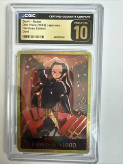 2025 ONE PIECE HEROINES ED JPN GOLD DON!! ROBIN CGC 10 PERFECT - Image 1