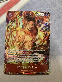 One Piece Illustration Box Vol. 5 Promo Portgas D. Ace ST15-005 SR English - Image 1