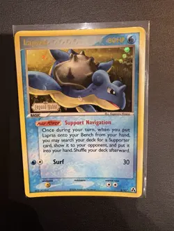 Pokemon Card Lapras 8/92 ex Legend Maker Reverse Holo Foil Rare MP 2006 - Image 1