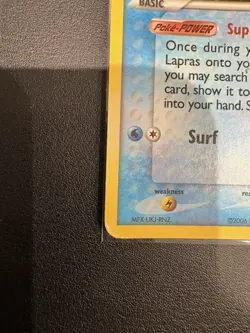 Pokemon Card Lapras 8/92 ex Legend Maker Reverse Holo Foil Rare MP 2006 - Image 4