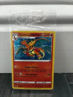 Special Delivery Charizard Pokemon Center Promo Card Holo (SWSH075) - SEALED - Image 1