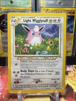 Pokemon TCG Light Wigglytuff Card 54/105 Neo Destiny Unlimited LP+ WOTC Vintage - Image 1