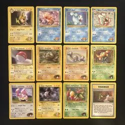 Pokemon TCG Gym Heroes 12 x Card Bundle WOTC Vintage - Mixed Condition - Image 1