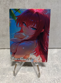 Rias Gremory Trading Card Waifu Goddess Story Anime Girl holo Karte Manga Full - Image 1