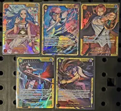 ONE PIECE CARD GAME MIXED LOT OF 5 SECRET RARES SEC ALL NM - Image 1