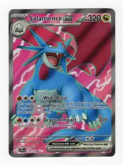 Pokemon TCG Journey Together Salamence EX Full Art Holo Card 177/159 - Image 1