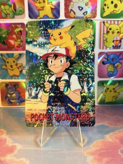 Pikachu Pokemon Vintage Playing Poker Card Charizard Nintendo - Prism Holo Back - Image 5