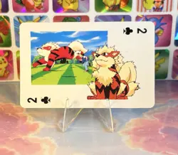 Pikachu Pokemon Vintage Playing Poker Card Charizard Nintendo - Prism Holo Back - Image 1