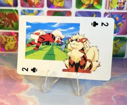 Pikachu Pokemon Vintage Playing Poker Card Charizard Nintendo - Prism Holo Back - Image 2
