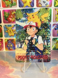 Pikachu Pokemon Vintage Playing Poker Card Charizard Nintendo - Prism Holo Back - Image 4